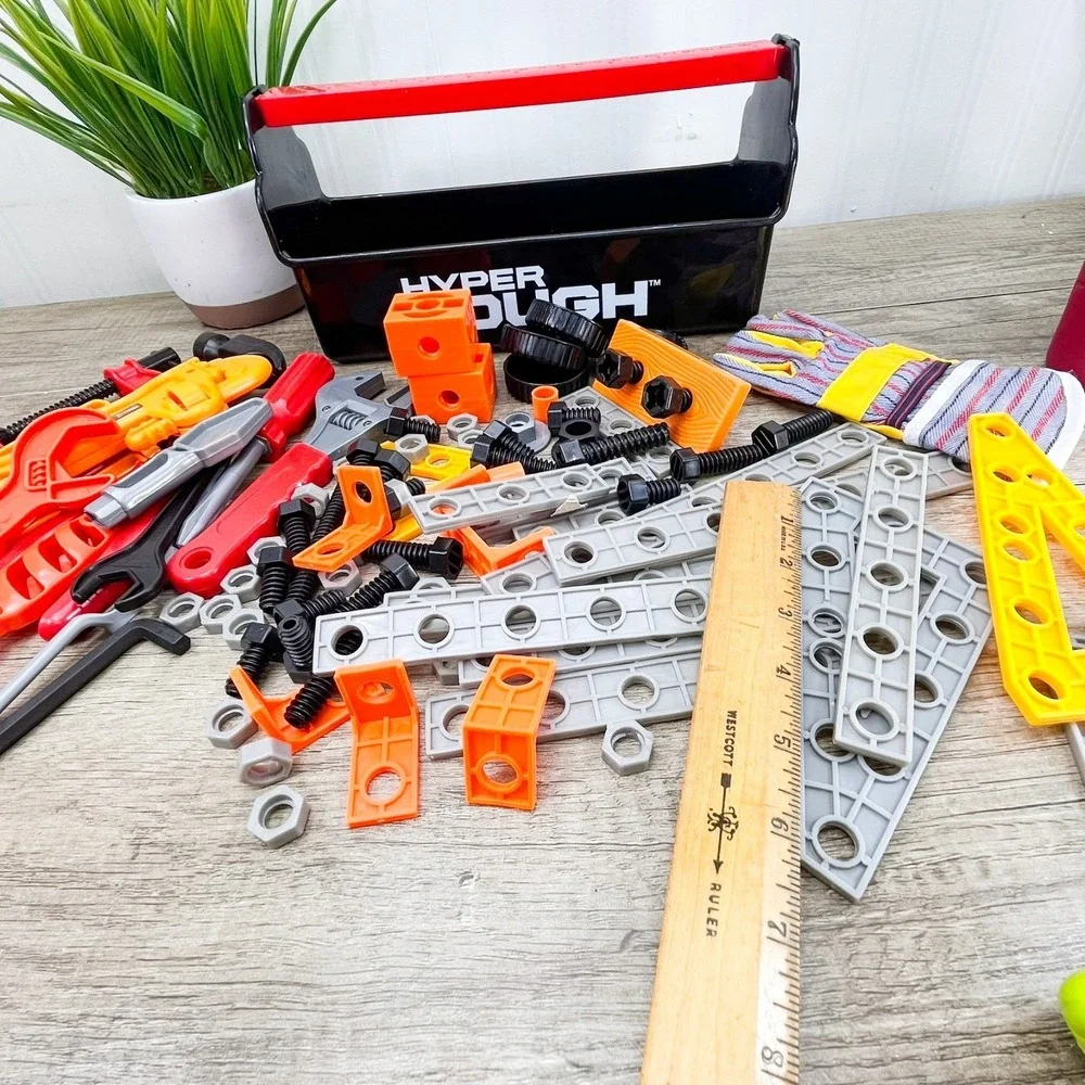 Toddler Tool Set - 50+ pc Kids Stem Tools, Pretend Play Toys‎ for Kids Hammer